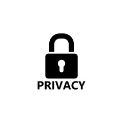 Black Privacy icon or sign