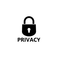 Black Privacy icon or sign