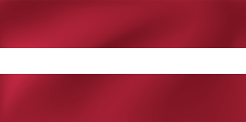 Vector national flag of Latvia. Illustration for sports competition, traditional or state events. - obrazy, fototapety, plakaty