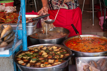 Thai street food market or restaurant in Thailand