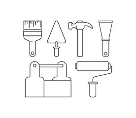 construction tools set items