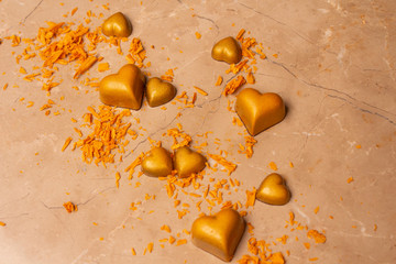 Chocolates de corazón 
