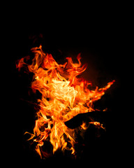 Obraz premium fire on black background