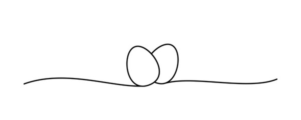 Doodle black Easter eggs scribble banner