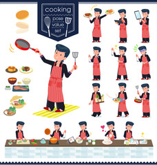 flat type Bad student boy_cooking
