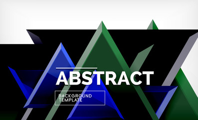 Tech futuristic geometric 3d shapes, minimal abstract background