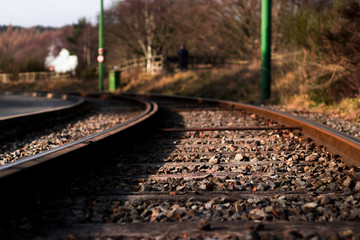 Fototapeta premium Tram Tracks at Beamish