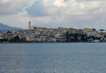 Fototapeta na wymiar Bacoli - Panorama dal Lago Miseno