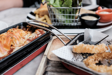 food on the table