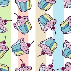 cake color pattern vector sketch