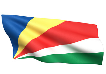 セーシェル 国旗  比率1:2