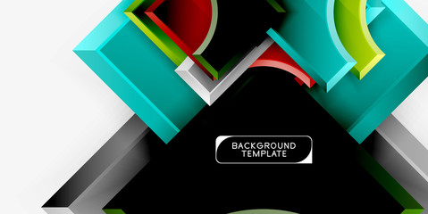 Geometrical 3d shapes background