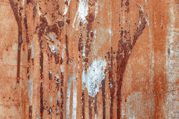 Old paint on rusty wall