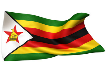 ジンバブエ　国旗  比率1:2