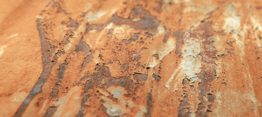 Old paint on rusty wall