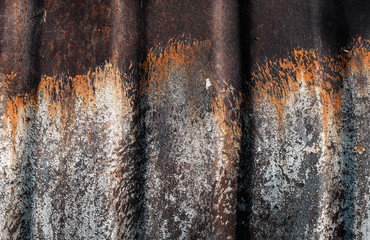 Old paint on rusty wall