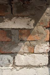 Old red bricks wall background