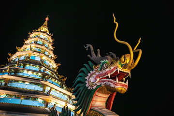 Chiang Rai, Thailand – APRIL 07, 2019 : At Wat Huay Plakang ( Huay Plakang Temple), Pagoda and...