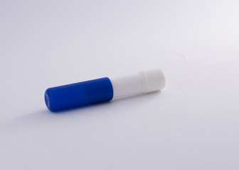chat stick blue tube isolated on white background