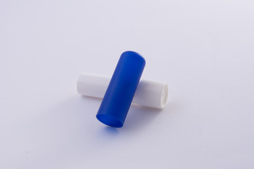 chat stick blue tube isolated on white background