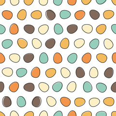 Coloured easter eggs seamless pattern.