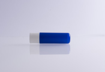 chat stick blue tube isolated on white background