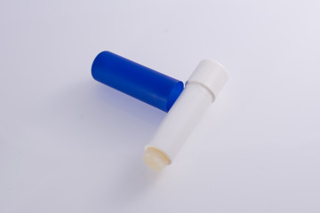 chat stick blue tube isolated on white background