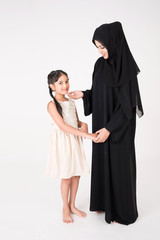 Arab mother with her daughter