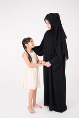 Arab mother with her daughter