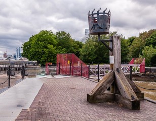 The millenium Beacon at East India Dock BasinLondon England UK