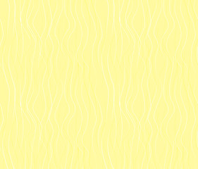 Vector seamless pattern with wavy drawn lines on a yellow backgound