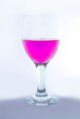 glass of wine on white background