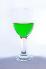 glass of wine on white background