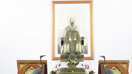 Buddhists prayer altar