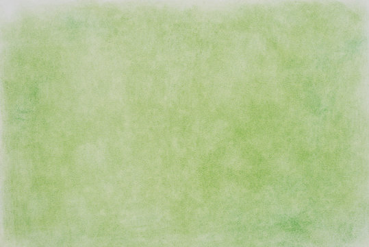 Green Pastel Crayon On Paper Background Texture