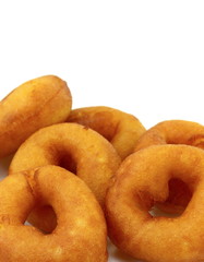 Donuts on white background