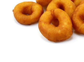 Donuts on white background