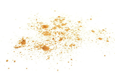 Turmeric, curcuma powder isolated on white background. Heap of turmeric.