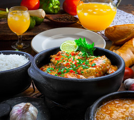 Moqueca fish and shrimp, traditional dish of Brazilian cuisine