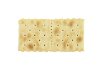 Soda Crackers isolated on white background.