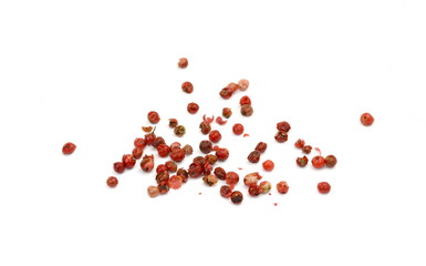 Spice of red pepper isolated on white background.