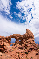 Windows Arches through Turret Arch at Arches National Park © west7megan