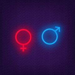Gender Neon icon vector
