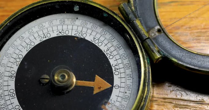 Antique Compass Brass
