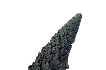 conical volcanic rock isolate on white background