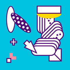 white blue colors geometry abstract background