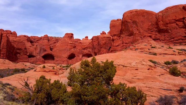 Arches National Park on a sunny day