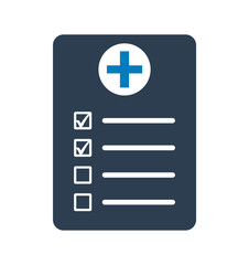 Fototapeta premium Medical prescription icon. Flat style vector EPS.