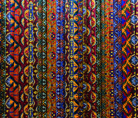 Multicolored carpet with abstract pattern