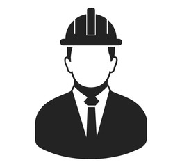 Male Engineer Icon. Flat style vector EPS.